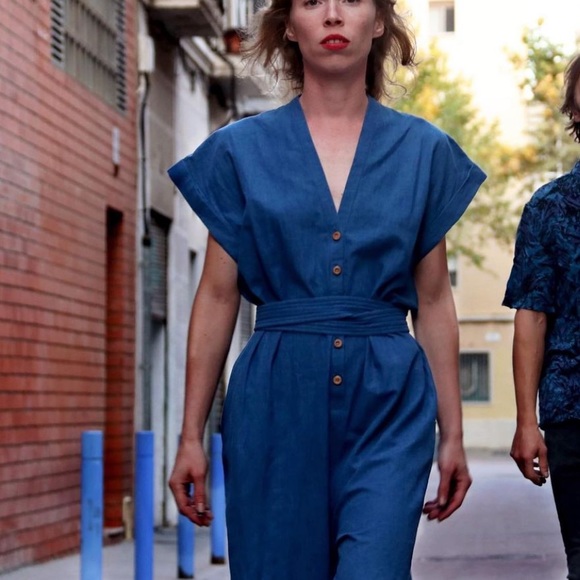 Heinui jumpsuit in dark Japanese indigo - Picture 6 of 6